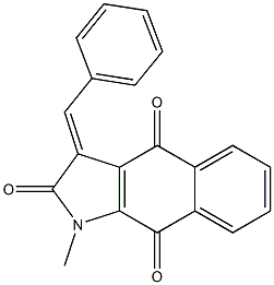 3-Benzylidene-1-methyl-1H-benz[f]indole-2,4,9(3H)-trione 구조식 이미지