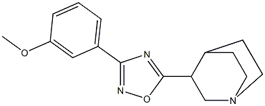 5-(1-Azabicyclo[2.2.2]octan-3-yl)-3-(3-methoxyphenyl)-1,2,4-oxadiazole 구조식 이미지