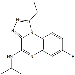 4-Isopropylamino-1-ethyl-7-fluoro[1,2,4]triazolo[4,3-a]quinoxaline 구조식 이미지