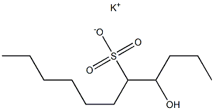 4-Hydroxyundecane-5-sulfonic acid potassium salt Structure