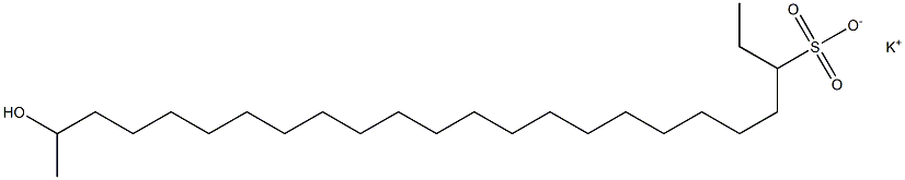 23-Hydroxytetracosane-3-sulfonic acid potassium salt Structure