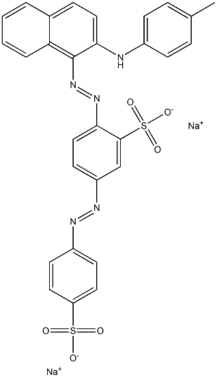 4-[[2-[(4-Methylphenyl)amino]-1-naphthalenyl]azo]azobenzene-3,4'-disulfonic acid disodium salt Structure
