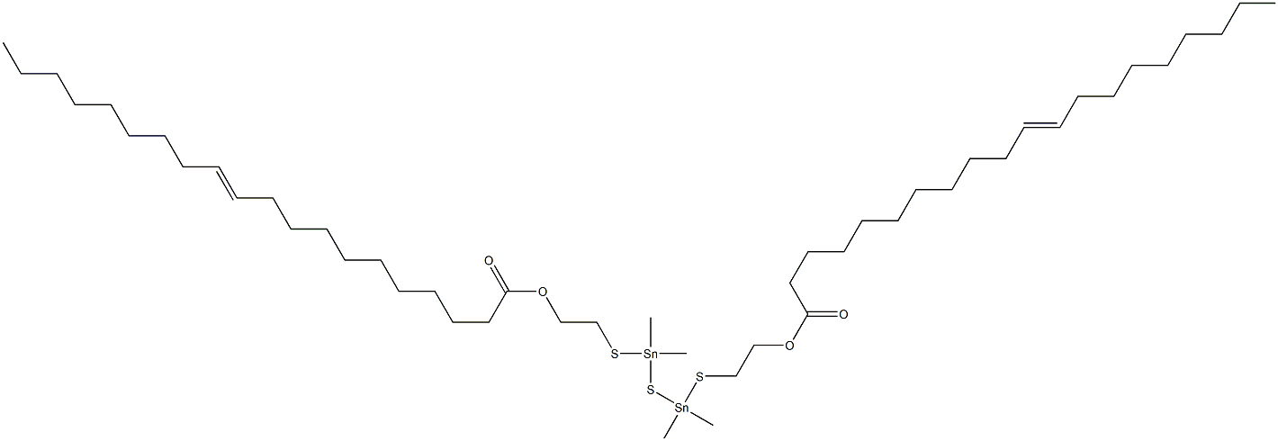 Bis[dimethyl[[2-(10-nonadecenylcarbonyloxy)ethyl]thio]stannyl] sulfide 구조식 이미지