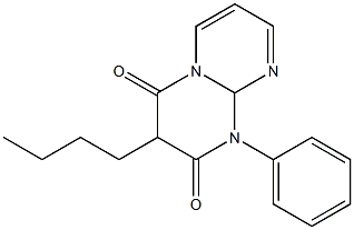 1-Phenyl-3-butyl-1,9a-dihydro-2H-pyrimido[1,2-a]pyrimidine-2,4(3H)-dione 구조식 이미지