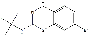 3-tert-Butylamino-6-bromo-1H-4,1,2-benzothiadiazine 구조식 이미지