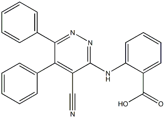 2-[(4-Cyano-5,6-diphenylpyridazin-3-yl)amino]benzoic acid 구조식 이미지