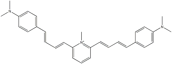 2,6-Bis[4-[4-(dimethylamino)phenyl]-1,3-butadienyl]-1-methylpyridinium 구조식 이미지