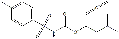 N-Tosylcarbamic acid 3-methyl-1-(1,2-propadienyl)butyl ester 구조식 이미지