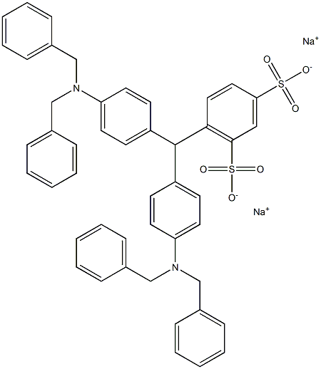 6-[4,4'-Bis(dibenzylamino)benzhydryl]-1,3-benzenedisulfonic acid disodium salt Structure