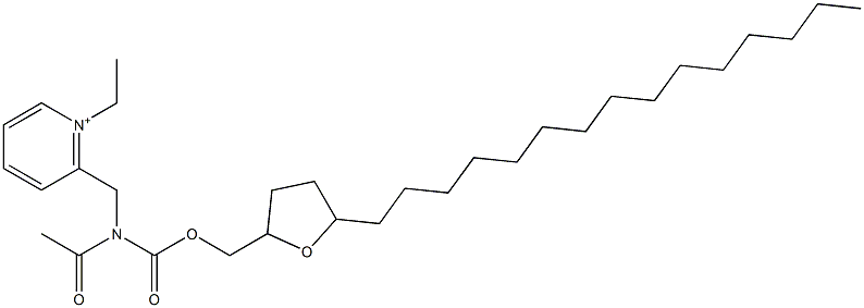 1-Ethyl-2-[N-acetyl-N-[[(tetrahydro-5-pentadecylfuran)-2-yl]methoxycarbonyl]aminomethyl]pyridinium Structure