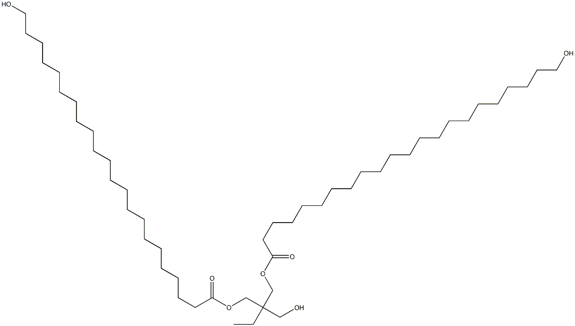 Bis(22-hydroxydocosanoic acid)2-ethyl-2-(hydroxymethyl)-1,3-propanediyl ester 구조식 이미지