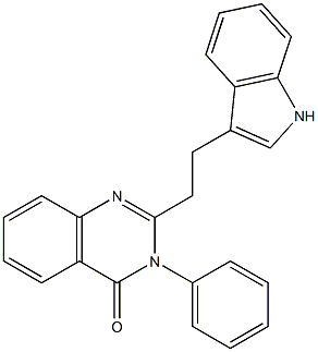 2-[2-(1H-Indol-3-yl)ethyl]-3-(phenyl)quinazolin-4(3H)-one 구조식 이미지