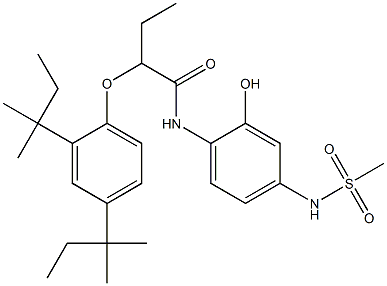 2-[2-(2,4-Di-tert-pentylphenoxy)butyrylamino]-5-(methylsulfonylamino)phenol Structure