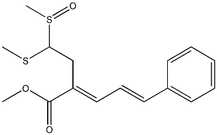 2-[2-Methylsulfinyl-2-(methylthio)ethyl]-5-phenyl-2,4-pentadienoic acid methyl ester Structure