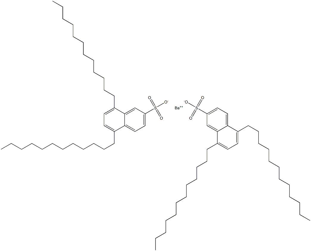 Bis(5,8-didodecyl-2-naphthalenesulfonic acid)barium salt Structure