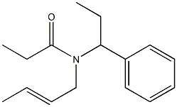 N-(2-Butenyl)-N-(1-phenylpropyl)propanamide 구조식 이미지