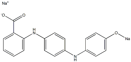 2-[p-(p-Sodiooxyanilino)phenylamino]benzoic acid sodium salt 구조식 이미지