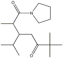 1-(1-Pyrrolidinyl)-3-isopropyl-2,6,6-trimethyl-1,5-heptanedione Structure