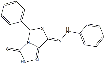 7-(2-Phenylhydrazono)-5-phenyl-7H-thiazolo[4,3-c]-1,2,4-triazole-3(2H)-thione Structure