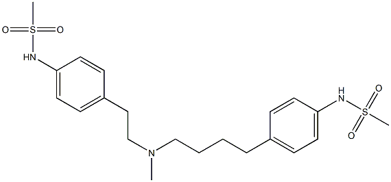 N-[4-[2-[N-Methyl-4-(4-methylsulfonylaminophenyl)butylamino]ethyl]phenyl]methanesulfonamide 구조식 이미지