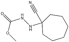 2-(1-Cyanocycloheptyl)hydrazine-1-carboxylic acid methyl ester Structure