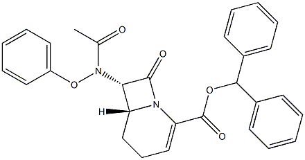 (6R,7S)-7-(Phenoxyacetylamino)-8-oxo-1-azabicyclo[4.2.0]oct-2-ene-2-carboxylic acid benzhydryl ester 구조식 이미지