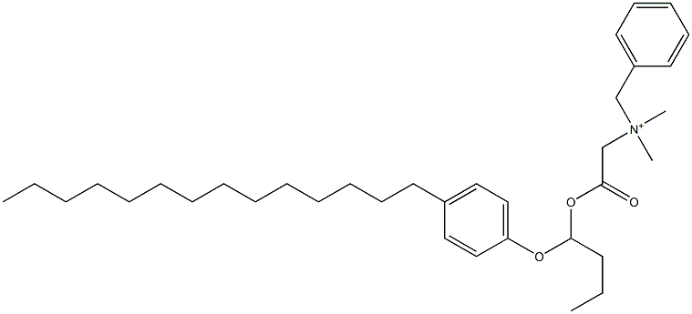 N,N-Dimethyl-N-benzyl-N-[[[1-(4-tetradecylphenyloxy)butyl]oxycarbonyl]methyl]aminium Structure