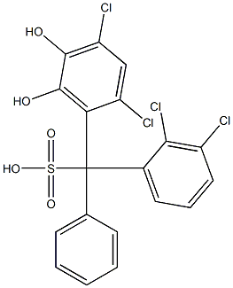 (2,3-Dichlorophenyl)(2,4-dichloro-5,6-dihydroxyphenyl)phenylmethanesulfonic acid Structure