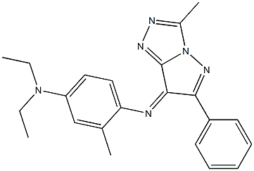 (7Z)-7-[[2-Methyl-4-(diethylamino)phenyl]imino]-3-methyl-6-phenyl-7H-pyrazolo[5,1-c]-1,2,4-triazole 구조식 이미지