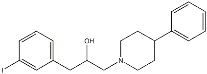 1-(3-Iodophenyl)-3-(4-phenyl-1-piperidinyl)-2-propanol 구조식 이미지