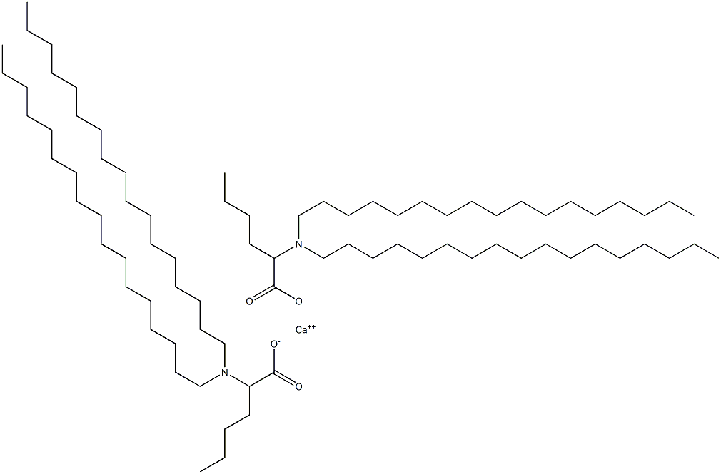 Bis[2-(diheptadecylamino)hexanoic acid]calcium salt Structure