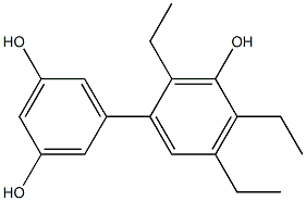 2',4',5'-Triethyl-1,1'-biphenyl-3,3',5-triol Structure