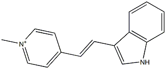 4-[2-(1H-Indol-3-yl)ethenyl]-1-methylpyridinium 구조식 이미지