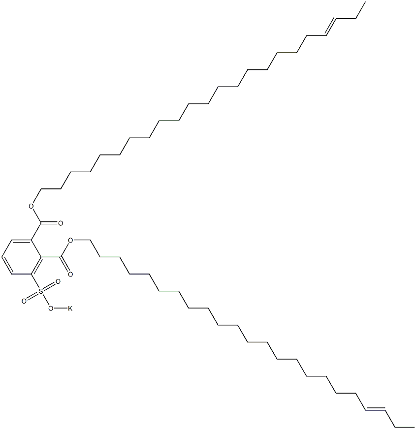 3-(Potassiosulfo)phthalic acid di(20-tricosenyl) ester 구조식 이미지