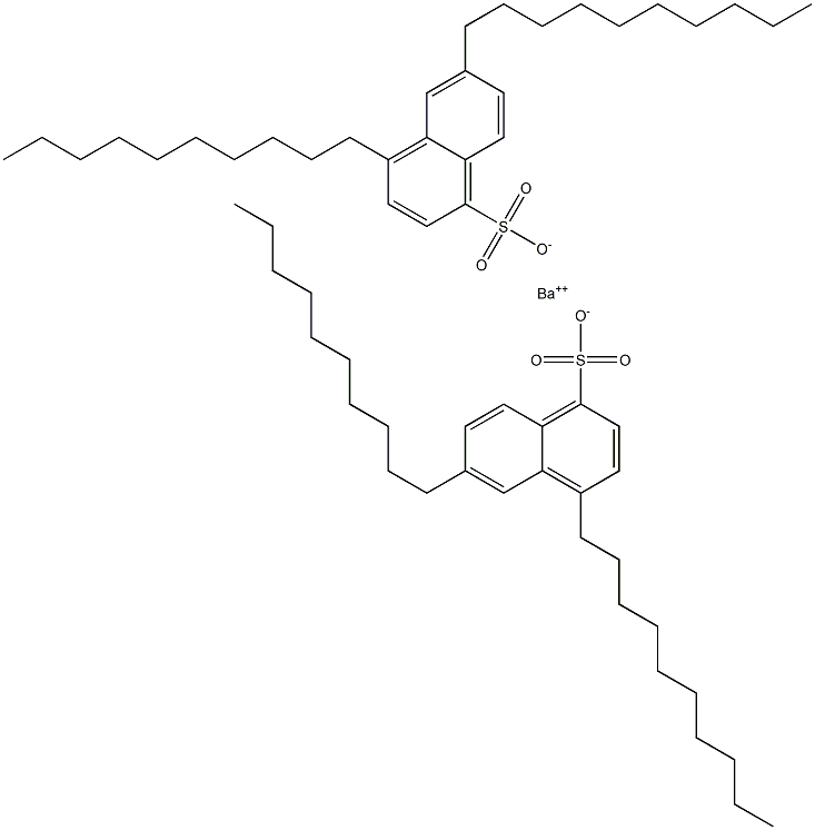 Bis(4,6-didecyl-1-naphthalenesulfonic acid)barium salt 구조식 이미지