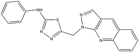 1-[[5-(Phenylamino)-1,3,4-thiadiazol-2-yl]methyl]-1H-pyrazolo[3,4-b]quinoline 구조식 이미지