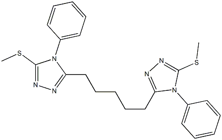 5,5'-(1,5-Pentanediyl)bis[4-(phenyl)-3-methylthio-4H-1,2,4-triazole] 구조식 이미지