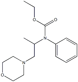 N-(1-Methyl-2-morpholinoethyl)carbanilic acid ethyl ester 구조식 이미지