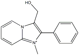 1-Methyl-2-phenyl-3-hydroxymethylimidazo[1,2-a]pyridin-1-ium Structure