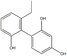 6'-Ethyl-1,1'-biphenyl-2,2',4-triol 구조식 이미지