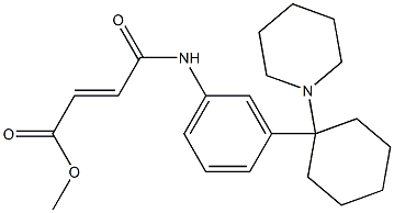 (E)-4-[[3-(1-Piperidinocyclohexyl)phenyl]amino]-4-oxo-2-butenoic acid methyl ester 구조식 이미지