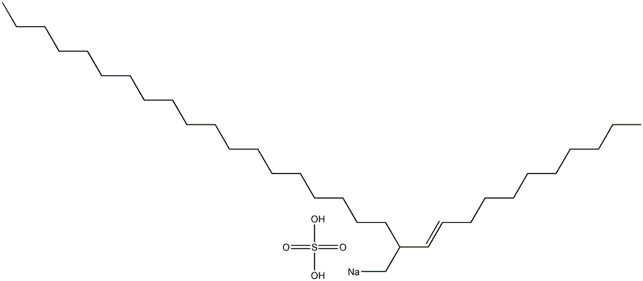 Sulfuric acid 2-(1-undecenyl)henicosyl=sodium ester salt Structure