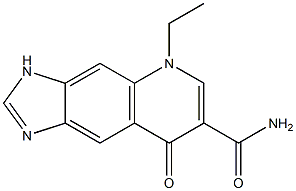 5-Ethyl-5,8-dihydro-8-oxo-3H-imidazo[4,5-g]quinoline-7-carboxamide 구조식 이미지