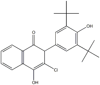 2-(3,5-Di-tert-butyl-4-hydroxyphenyl)-4-hydroxy-3-chloronaphthalen-1(2H)-one Structure