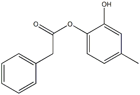 Phenylacetic acid 2-hydroxy-4-methylphenyl ester Structure