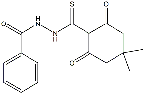N'-Benzoyl-4,4-dimethyl-2,6-dioxocyclohexanethiocarbohydrazide Structure