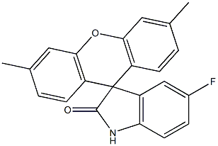 5-Fluoro-3',6'-dimethylspiro[3H-indole-3,9'-[9H]xanthen]-2(1H)-one Structure