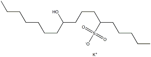 10-Hydroxyheptadecane-6-sulfonic acid potassium salt Structure