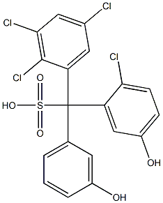 (2-Chloro-5-hydroxyphenyl)(2,3,5-trichlorophenyl)(3-hydroxyphenyl)methanesulfonic acid Structure