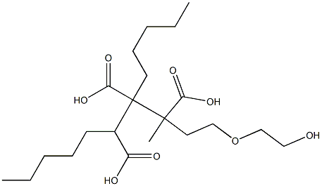 Butane-1,2,3-tricarboxylic acid 3-[2-(2-hydroxyethoxy)ethyl]1,2-dipentyl ester Structure